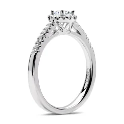 Halo Ring 950er Platin mit Brillanten DR0296SL-PT