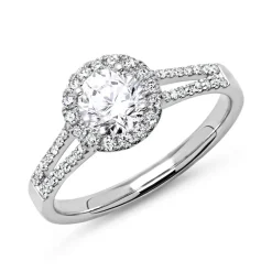 Halo Ring 950er Platin mit Brillanten DR0167SL-PT