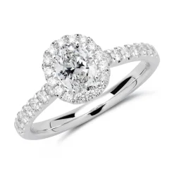 Halo Ring 950er Platin mit Brillanten DR0329SL-PT