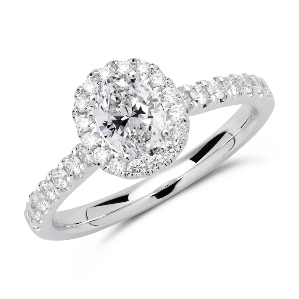 Halo Ring 950er Platin mit Brillanten DR0329SL-PT