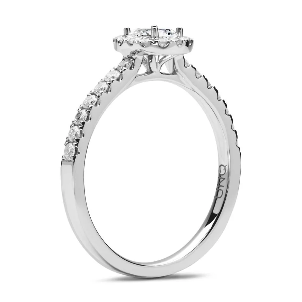 Halo Ring 950er Platin mit Diamanten DR0327SL-PT