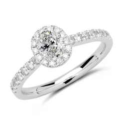Halo Ring 950er Platin mit Diamanten DR0327SL-PT