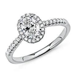 Halo Ring 950er Platin mit Diamanten DR0106SL-PT