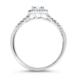 Halo Ring 950er Platin mit Diamanten DR0106SL-PT