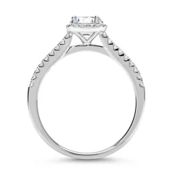 Halo Ring 950er Platin mit Diamanten DR0133SL-PT