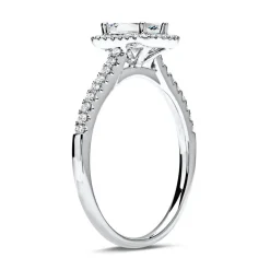 Halo Ring 950er Platin mit Diamanten DR0133SL-PT