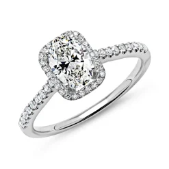 Halo Ring 950er Platin mit Diamanten DR0133SL-PT