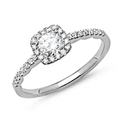 Halo Ring 950er Platin mit Diamanten DR0154SL-PT