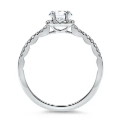 Halo Ring 950er Platin mit Diamanten DR0154SL-PT