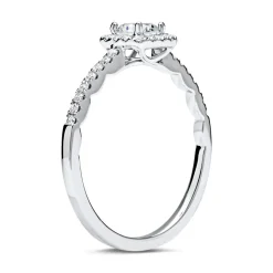 Halo Ring 950er Platin mit Diamanten DR0154SL-PT