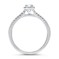 Halo Ring 950er Platin mit Diamanten DR0131SL-PT
