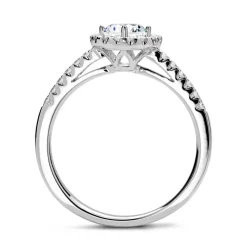 Halo Ring 950er Platin mit Diamanten DR0292SL-PT