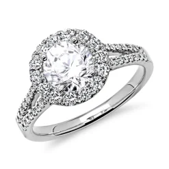 Halo Ring 950er Platin mit Diamanten DR0168SL-PT