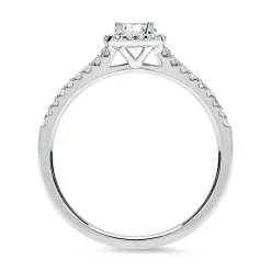 Halo Ring 950er Platin mit Diamanten DR0173SL-PT