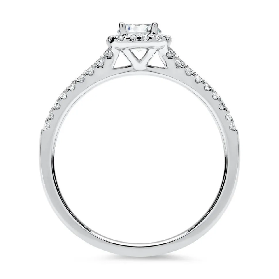 Halo Ring 950er Platin mit Diamanten DR0173SL-PT