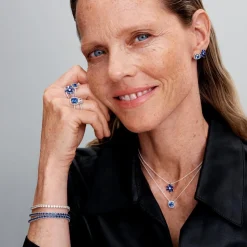 Halo-Kette für Damen aus Sterlingsilber mit Zirkonia 393560C01