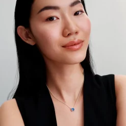 Halo-Kette für Damen aus Sterlingsilber mit Zirkonia 393560C01