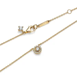 Halo-Kette für Damen mit Zirkonia, vergoldet, Timeless 363548C01