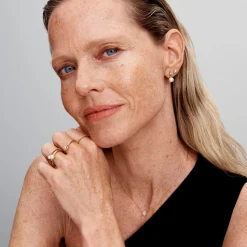 Halo-Kette für Damen mit Zirkonia, vergoldet, Timeless 363548C01