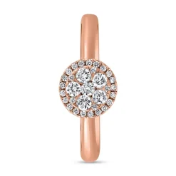 Halo-Ring für Damen aus Roségold mit Brillanten BDR0058-RSL