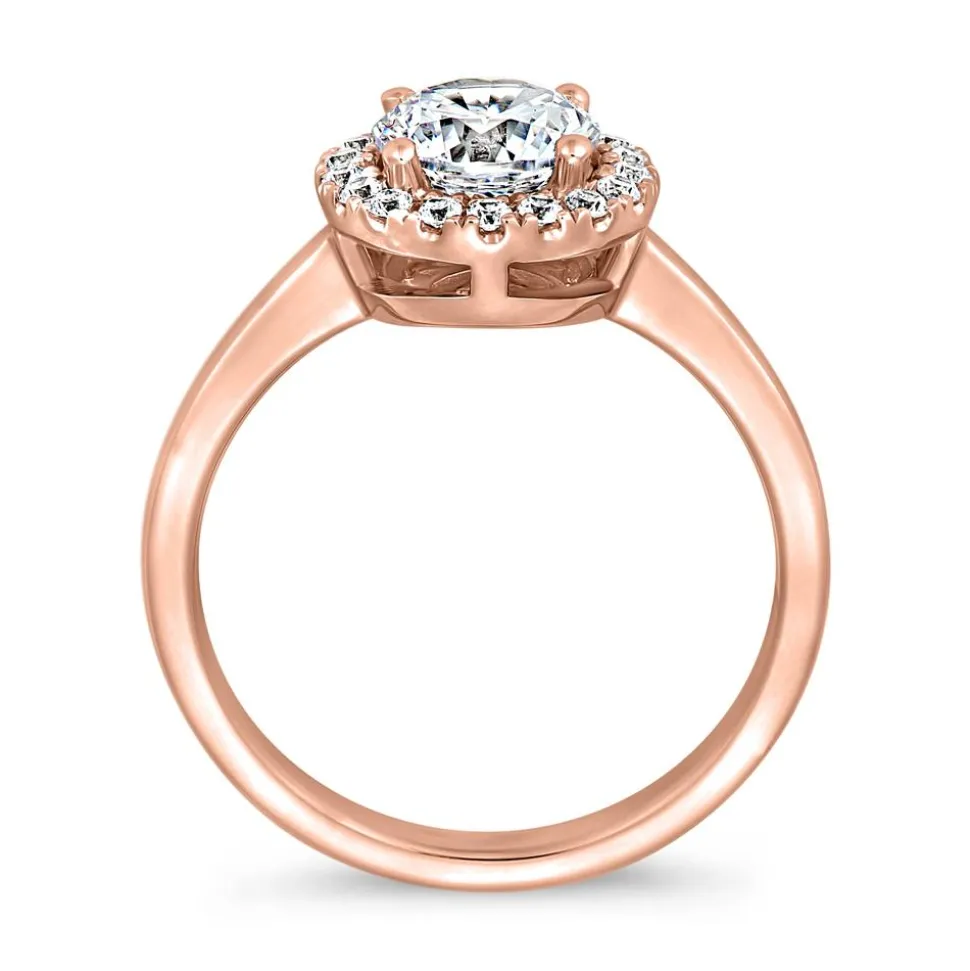 Halo-Ring mit lab grown Diamanten aus Roségold BDR0021LG-RSL