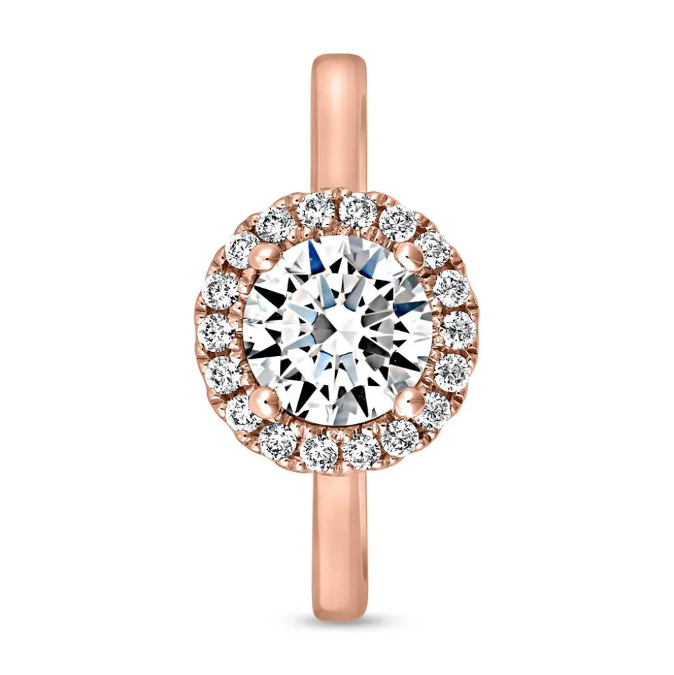 Halo-Ring mit lab grown Diamanten aus Roségold BDR0021LG-RSL