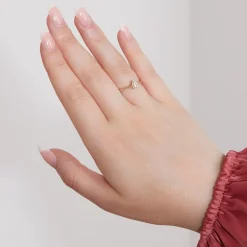 Halo-Ring Tropfen aus Gelbgold mit Brillanten BDR0055-GSL