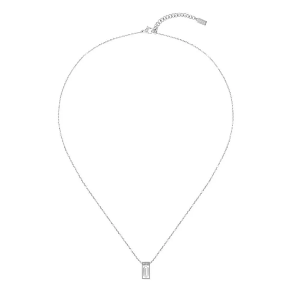 Halskette für Damen aus Edelstahl mit Gravuranhänger 1580406