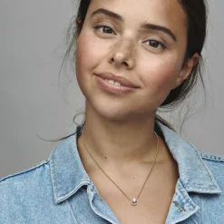 Halskette für Damen mit Zirkonia, IP Gold 361174C01-45