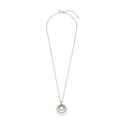 Halskette Kreise für Damen aus 925er Silber, bicolor 389483C01-60