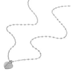 Harlow Hearts Set aus Kette und Ohrsteckern, Edelstahl JF04669SET