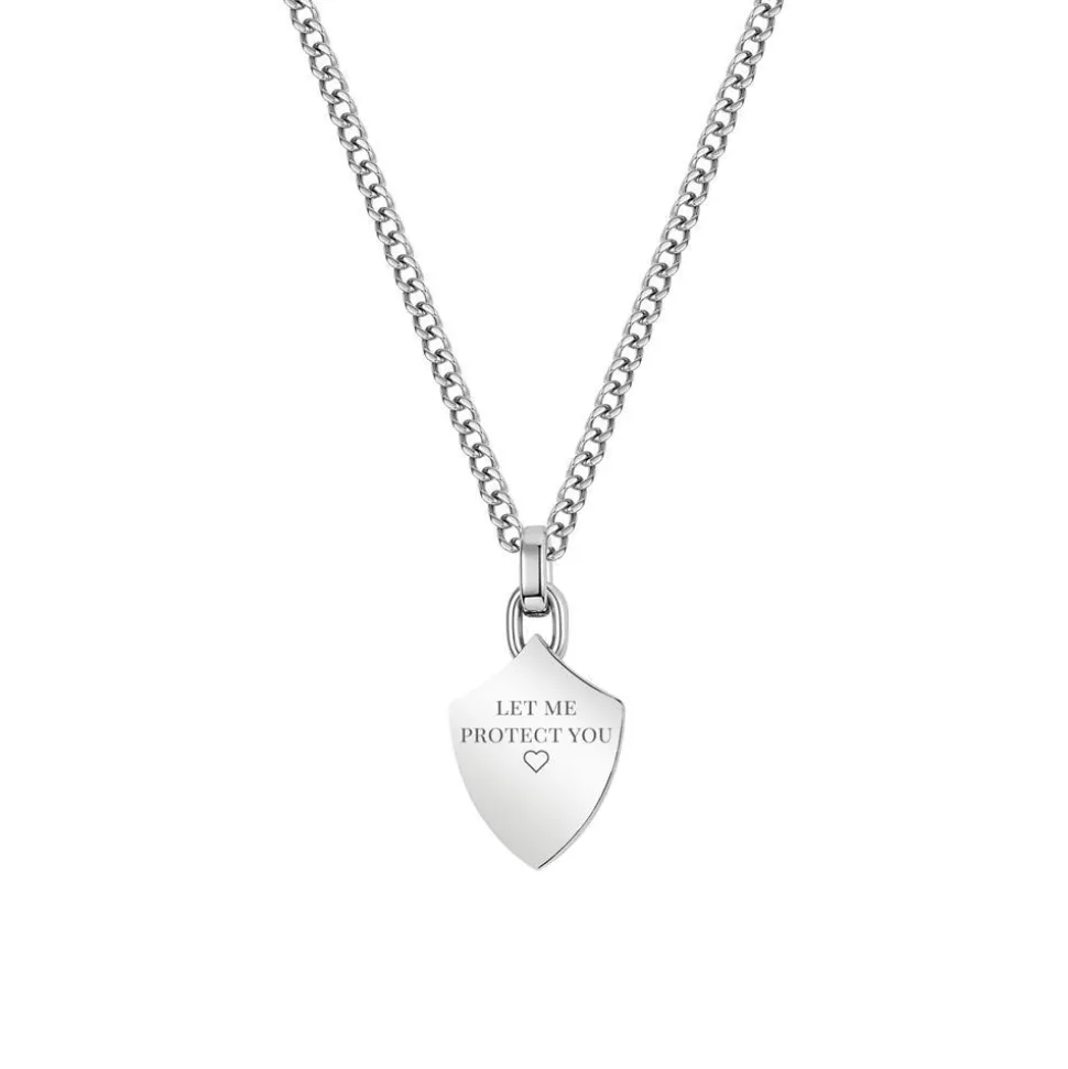 Heritage Crest Gravurkette aus Edelstahl für Herren PEAGN0001601