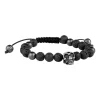 Herren Armband Amroth aus Lavastein Edelstahl schwarz PJ.26360BSB/02