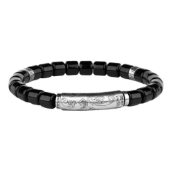 Herren Armband Denali aus Hämatit und Edelstahl PJ26352BSSB-01