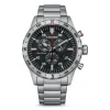Herren Chronograph aus Edelstahl mit Eco Drive AT2520-89E