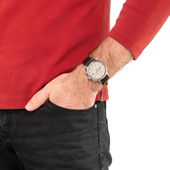 Herren Chronograph mit Eco Drive aus Edelstahl, Leder CA7061-26X