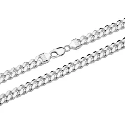 Herren Cuban Panzerkette OVA aus Sterlingsilber, 10 mm PK0100-OVA