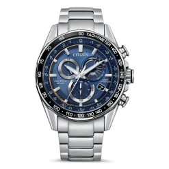 Herren Funkuhr Chronograph mit Eco-Drive, Edelstahl CB5914-89L