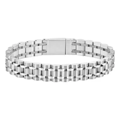 Herren Gliederarmband Owan aus Edelstahl, gravierbar 1580644
