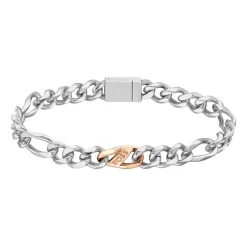 Herren Gravurarmband Rian aus Edelstahl, bicolor 1580613M