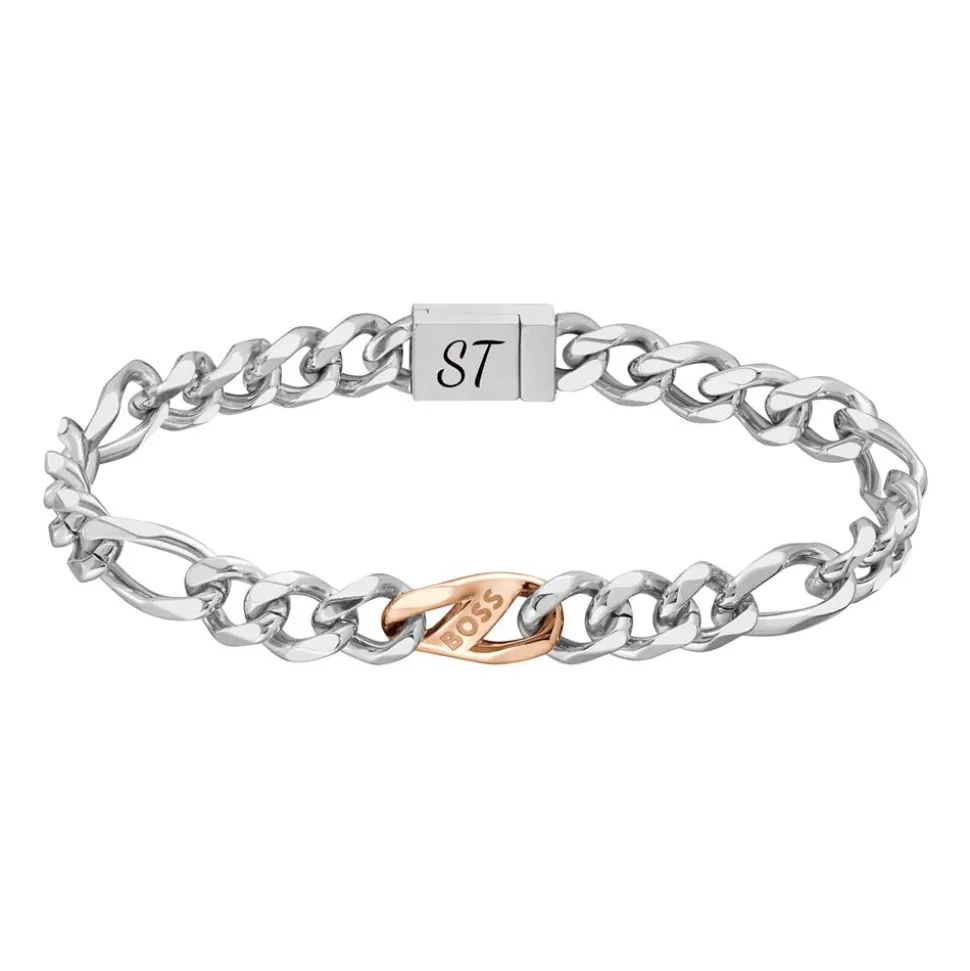 Herren Gravurarmband Rian aus Edelstahl, bicolor 1580613M