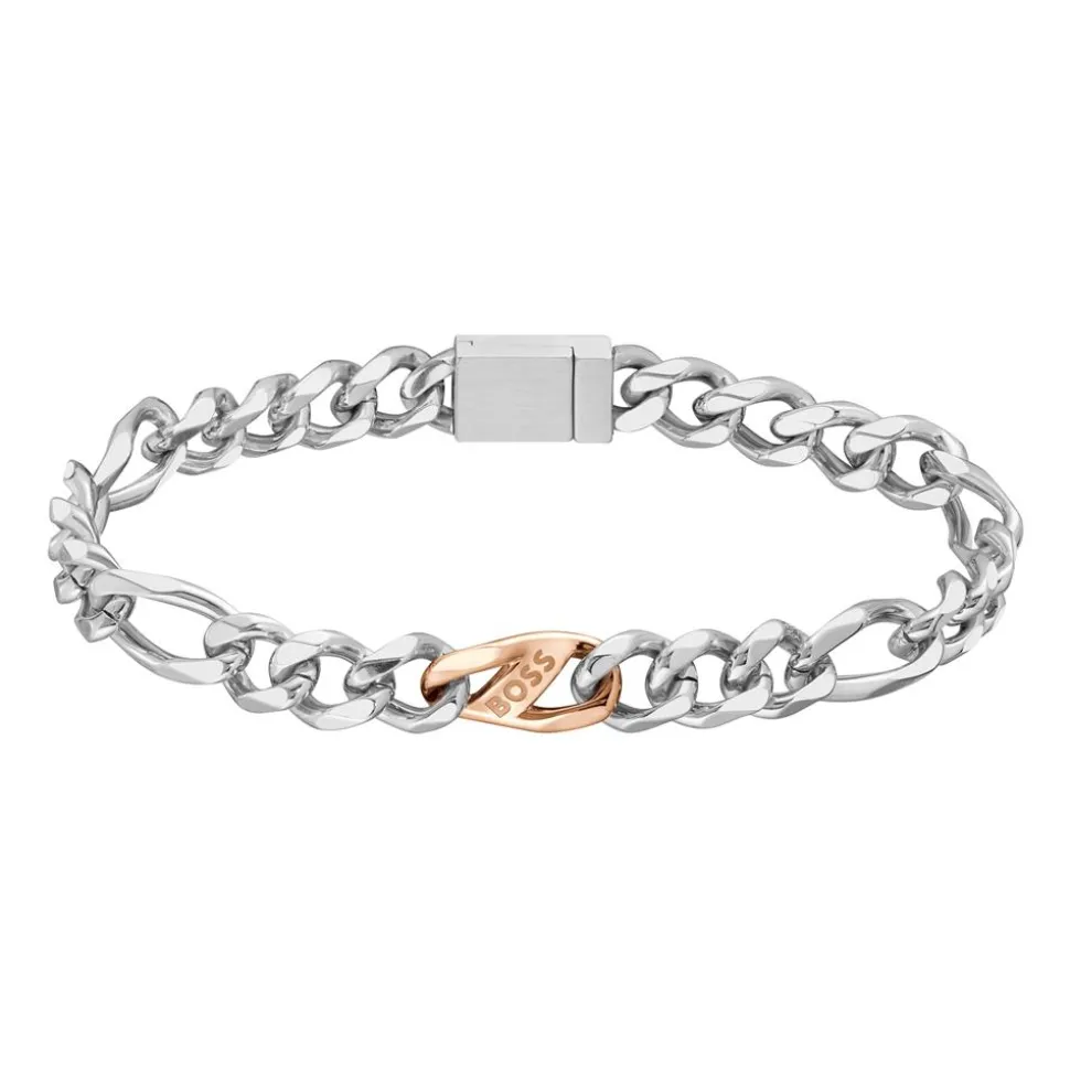 Herren Gravurarmband Rian aus Edelstahl, bicolor 1580613M