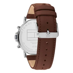 Herren Multifunktionsuhr aus Edelstahl und Leder 1710585