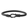 Herrenarmband Niland aus Leder und Edelstahl, schwarz PJ26491BLB.02