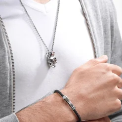 Herrenkette Iconic mit Totenkopf aus Edelstahl PEAGN0001001