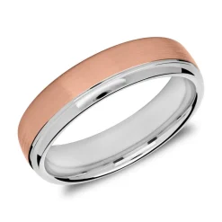 Herrenring aus Sterlingsilber rosévergoldet R8590SL