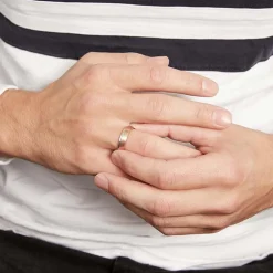 Herrenring aus Sterlingsilber rosévergoldet R8590SL