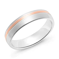 Herrenring aus Sterlingsilber, rosévergoldet R8607SL