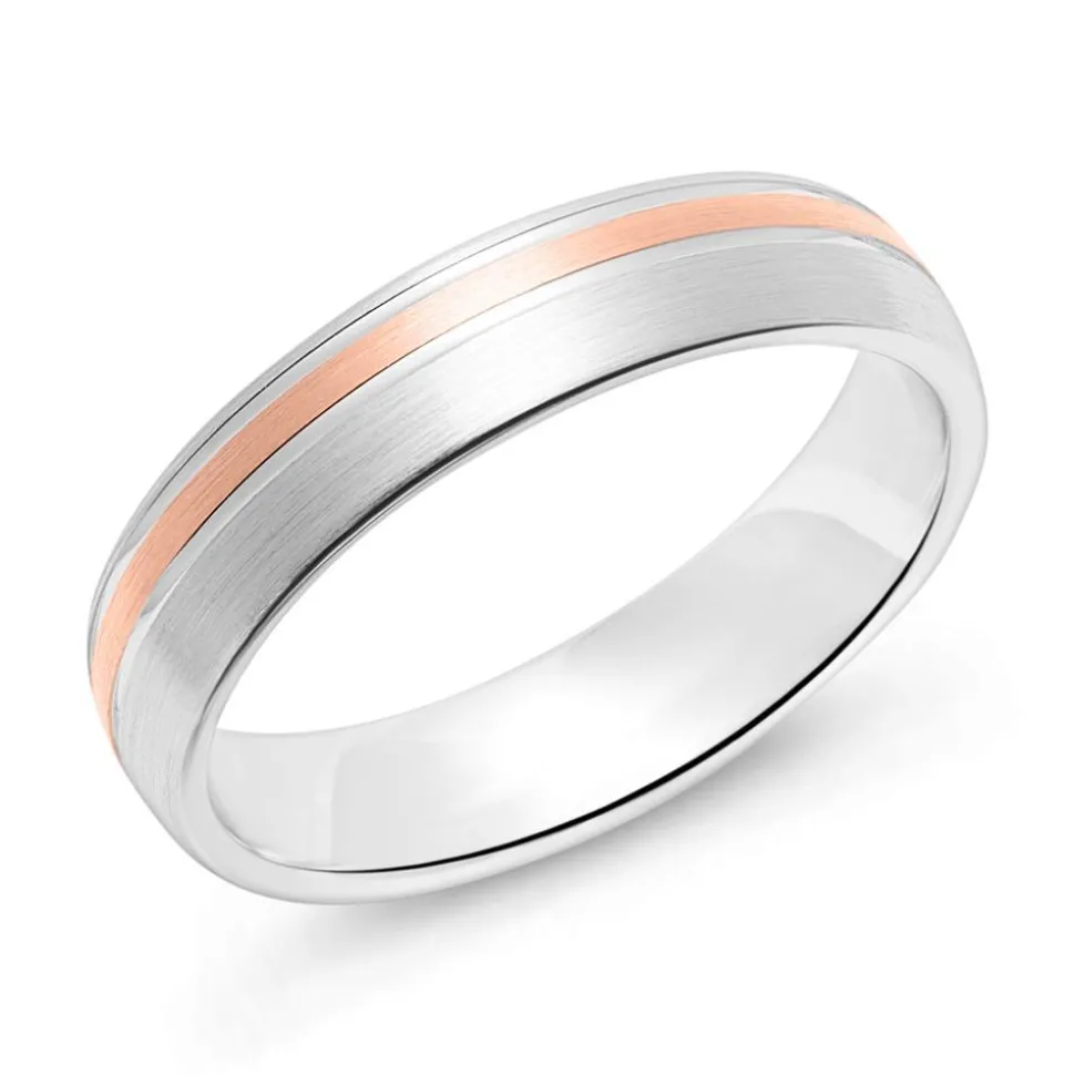 Herrenring aus Sterlingsilber, rosévergoldet R8607SL
