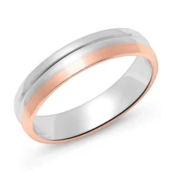 Herrenring aus teilweise rosévergoldetem 925er Silber R8605SL